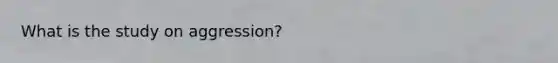 What is the study on aggression?