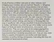 Study of bullies (children who pick on other children) and whipping boys (children who are bullied) *Results: 1. Whipping boys do not have any external characteristics that set them apart but they do have other distinctive characteristics such as being anxious, fearful, insecure, low self-esteem, and lacking in social skills 2. 10% of schoolchildren are afraid of bullies 3. Most children have been victimized by bullies at least once 4. Even when the children change schools, the vast majority of the boys received similar bully/victim classification a year later, despite the different school, setting, and teacher 5. Bullying does not stop in adulthood. 65% of boys classified in Grade 6 by teachers as bullies had felony conviction by age 24 6. Bullies tend to score higher on Eysenck scales of extraversion, neuroticism, and psychoticism. They are more likely to be outgoing/gregarious (exraversion), emotionally volatile/anxious (neuroticism) and impulsive/lacking in empathy (psychoticism). They are also more likely to express ambivalence and conflict with their family members including siblings and parents, indicating that they are consistent at home and at school