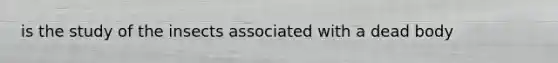 is the study of the insects associated with a dead body