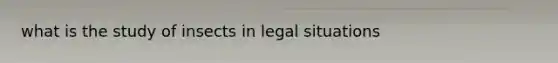 what is the study of insects in legal situations