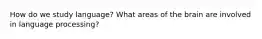 How do we study language? What areas of the brain are involved in language processing?