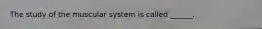The study of the muscular system is called ______.