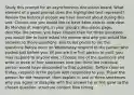 Study this prompt for an asynchronous discussion board. What element of a good prompt does the highlighted text represent? Review the historical people we have learned about during this unit. Choose one you would like to have been able to interview. By Monday at midnight, in your group's discussion page, describe the person you have chosen then list three questions you would like to have asked the person and why you would like answers to those questions. Use bullet points to list the questions Before noon on Wednesday respond to the person who posted just before you. (If you are the first person to post, you may respond to anyone else.) Choose one of the questions and write in three or four sentences how you think the historical person would have responded to that question. Before class on Friday, respond to the person who responded to you. Thank the person for the response, then explain in two or three sentences why you agree or disagree with the answer he or she gave to the chosen question. structure content flow timing