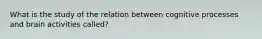 What is the study of the relation between cognitive processes and brain activities called?