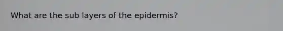 What are the sub layers of <a href='https://www.questionai.com/knowledge/kBFgQMpq6s-the-epidermis' class='anchor-knowledge'>the epidermis</a>?