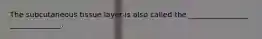 The subcutaneous tissue layer is also called the ________________ ______________.