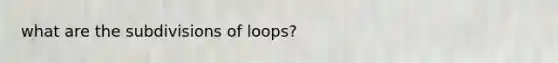 what are the subdivisions of loops?