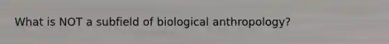 What is NOT a subfield of biological anthropology?