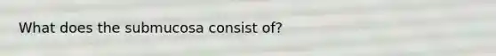 What does the submucosa consist of?