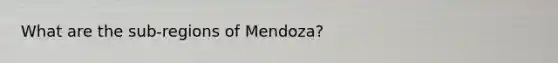 What are the sub-regions of Mendoza?