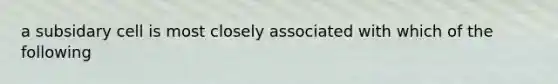 a subsidary cell is most closely associated with which of the following