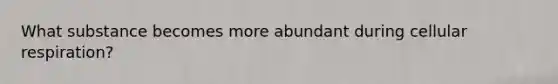 What substance becomes more abundant during cellular respiration?