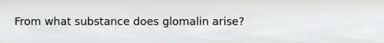 From what substance does glomalin arise?