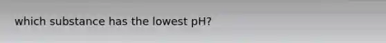 which substance has the lowest pH?