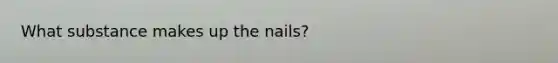 What substance makes up the nails?