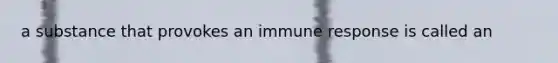 a substance that provokes an immune response is called an