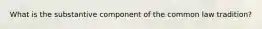 What is the substantive component of the common law tradition?