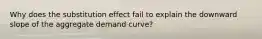 Why does the substitution effect fail to explain the downward slope of the aggregate demand curve?