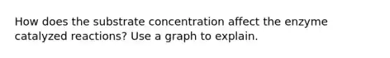 How does the substrate concentration affect the enzyme catalyzed reactions? Use a graph to explain.