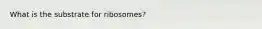 What is the substrate for ribosomes?