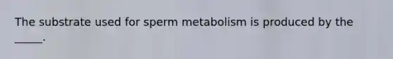 The substrate used for sperm metabolism is produced by the _____.