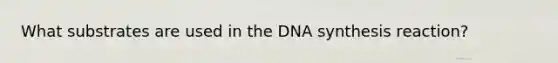 What substrates are used in the DNA synthesis reaction?