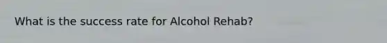 What is the success rate for Alcohol Rehab?