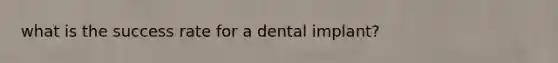 what is the success rate for a dental implant?