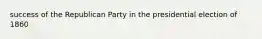 success of the Republican Party in the presidential election of 1860