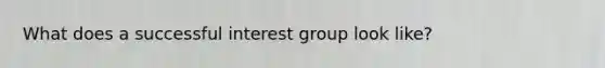 What does a successful interest group look like?