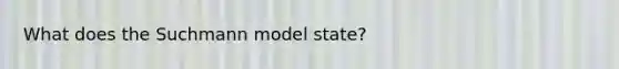 What does the Suchmann model state?