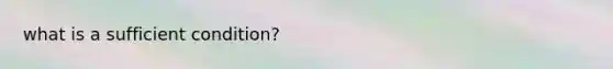 what is a sufficient condition?
