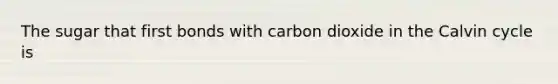 The sugar that first bonds with carbon dioxide in the Calvin cycle is