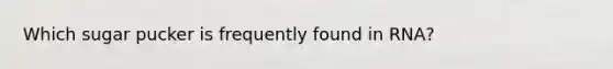 Which sugar pucker is frequently found in RNA?