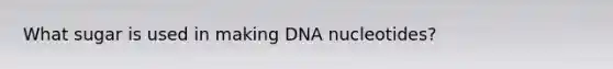 What sugar is used in making DNA nucleotides?