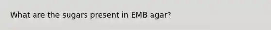 What are the sugars present in EMB agar?