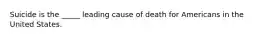 Suicide is the _____ leading cause of death for Americans in the United States.