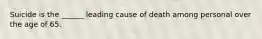 Suicide is the ______ leading cause of death among personal over the age of 65.