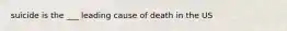 suicide is the ___ leading cause of death in the US