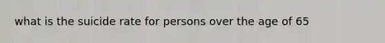 what is the suicide rate for persons over the age of 65