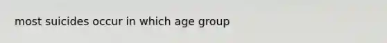 most suicides occur in which age group