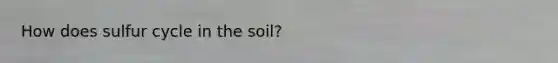 How does sulfur cycle in the soil?