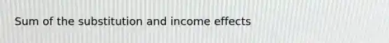 Sum of the substitution and income effects