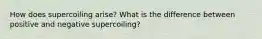 How does supercoiling arise? What is the difference between positive and negative supercoiling?