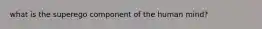 what is the superego component of the human mind?