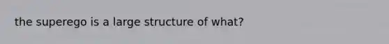 the superego is a large structure of what?