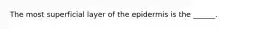 The most superficial layer of the epidermis is the ______.