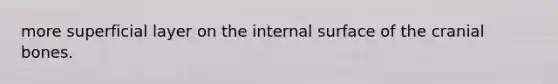 more superficial layer on the internal surface of the cranial bones.