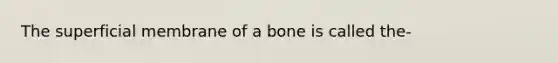 The superficial membrane of a bone is called the-