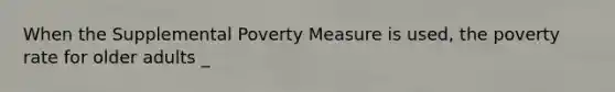 When the Supplemental Poverty Measure is used, the poverty rate for older adults _